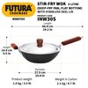 Hawkins Futura nonstick Stir-Fry Wok (with stainless steel lid) 3 L, 28 cm, 3.25 mm