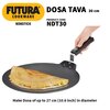 Hawkins Futura Nonstick Aluminium Dosa Tawa, 30cm, Black - Image 2