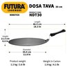 Hawkins Futura Nonstick Aluminium Dosa Tawa, 30cm, Black