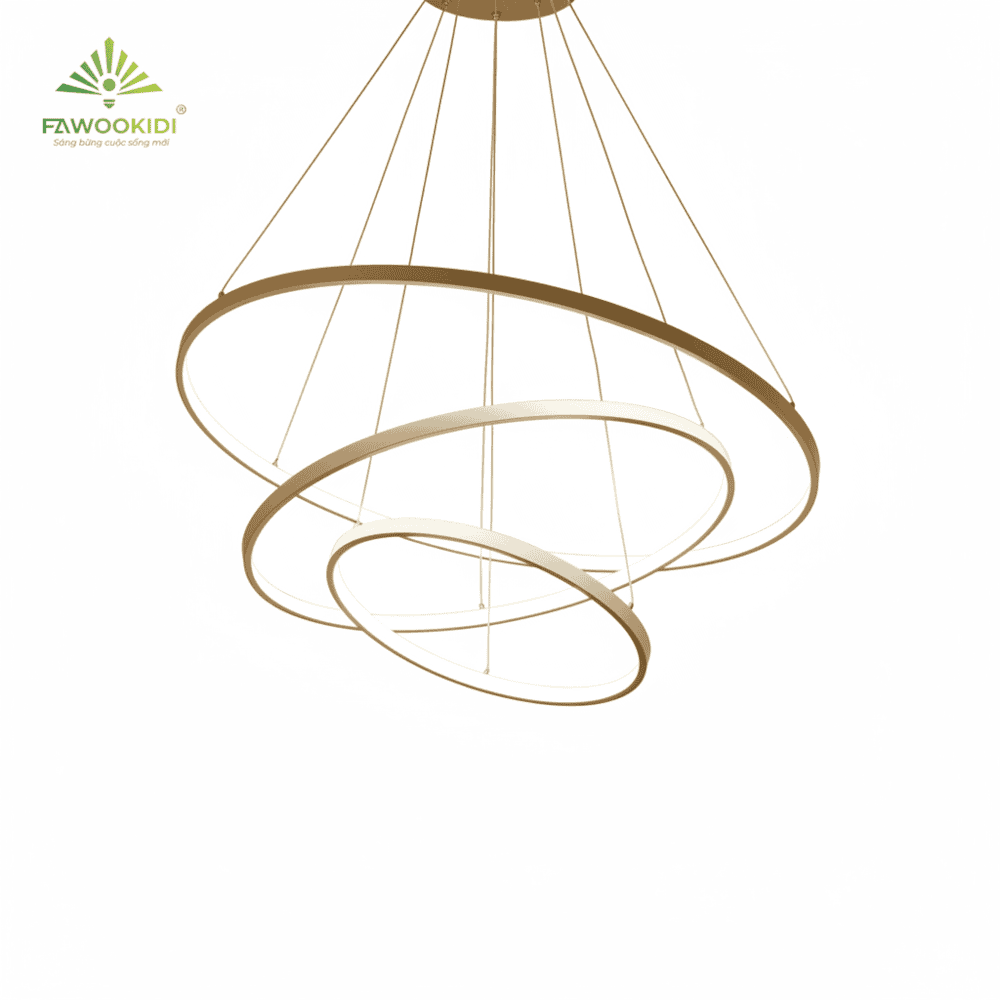 Đèn thả 3 vòng tròn golden DT5107 72W
