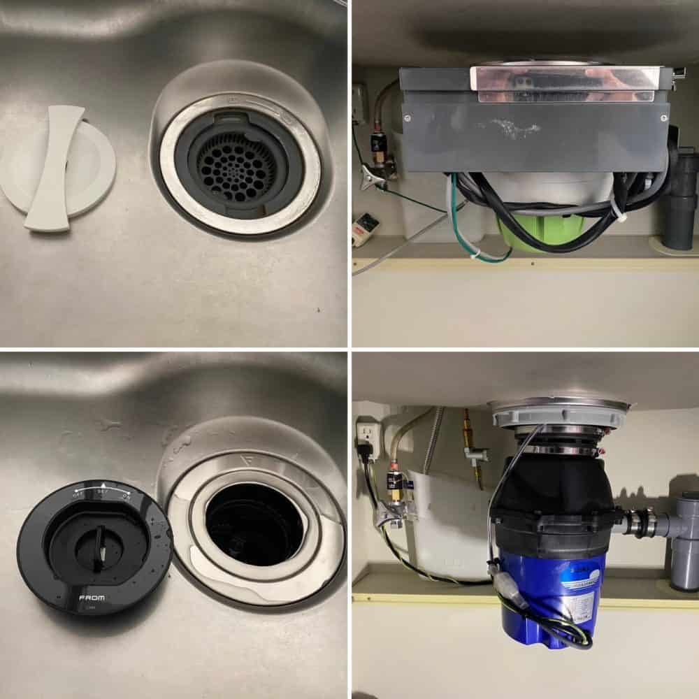 LIXIL製ディスポーザー ミニポからフロム工業製YS8100に交換 長野県長野市 LIXIL製ディスポーザーミニポからフロム工業製YS8100に交換