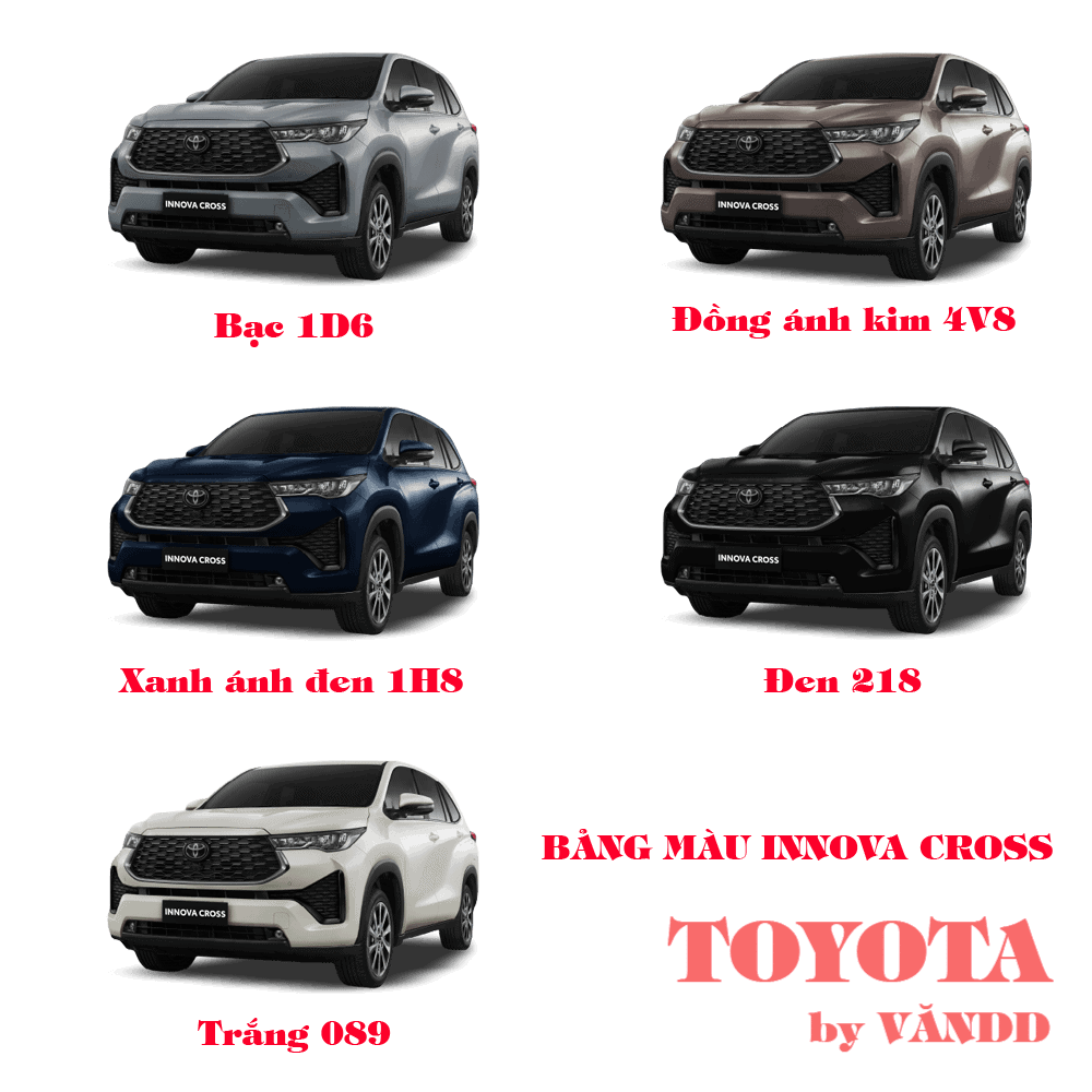 Innova Bảng màu Innova Cross 2023