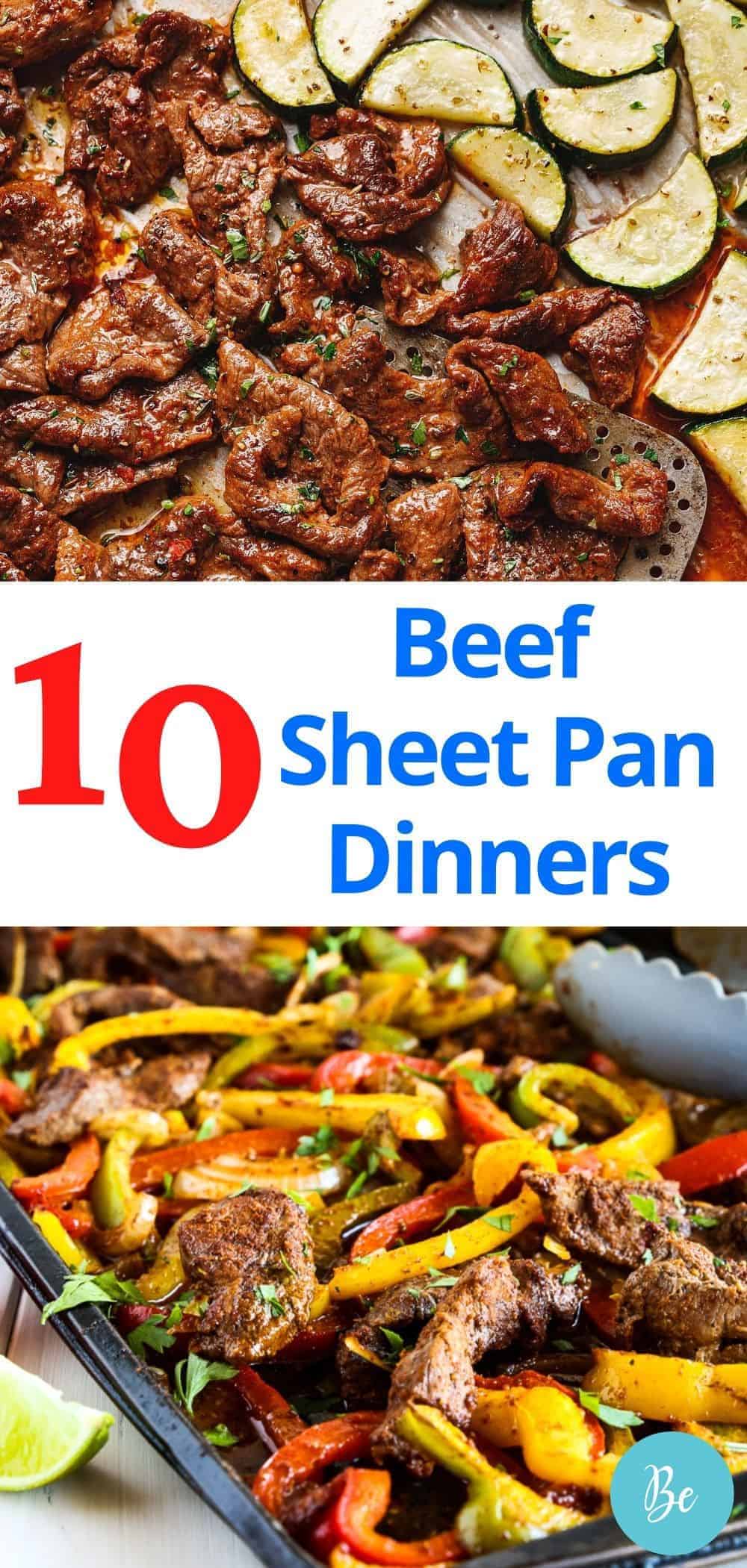 Pin with beef sheet pan meals