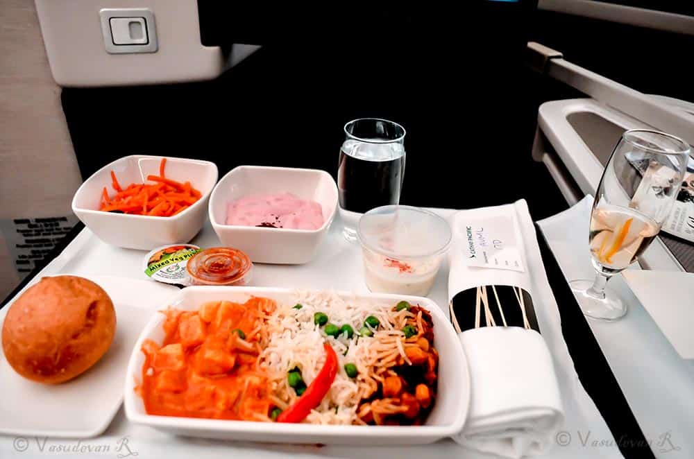 Business Class in Cathay A350-900 10 Cathay Pacific Business class A350 , Vegetarian food