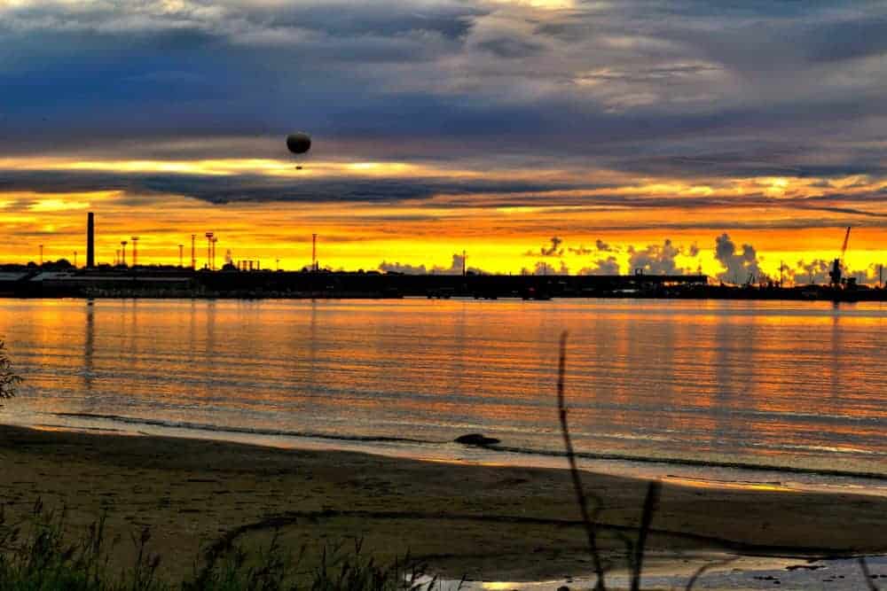 Sunset at Pirita promenade in Tallinn