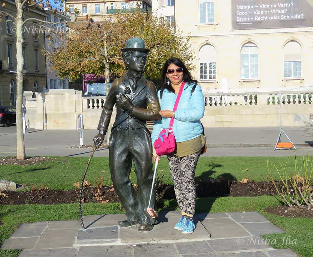 Top Indian Couple Blog by Nisha Jha and Vasudevan R - Charlie Chaplin in Switzerland !