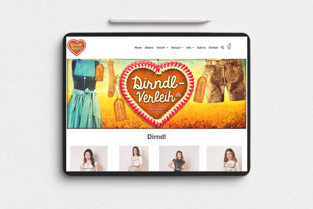 Dirndl Verleih iPad