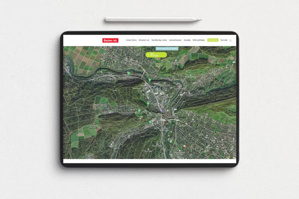 Stadt Baden Interaktive Karte iPad