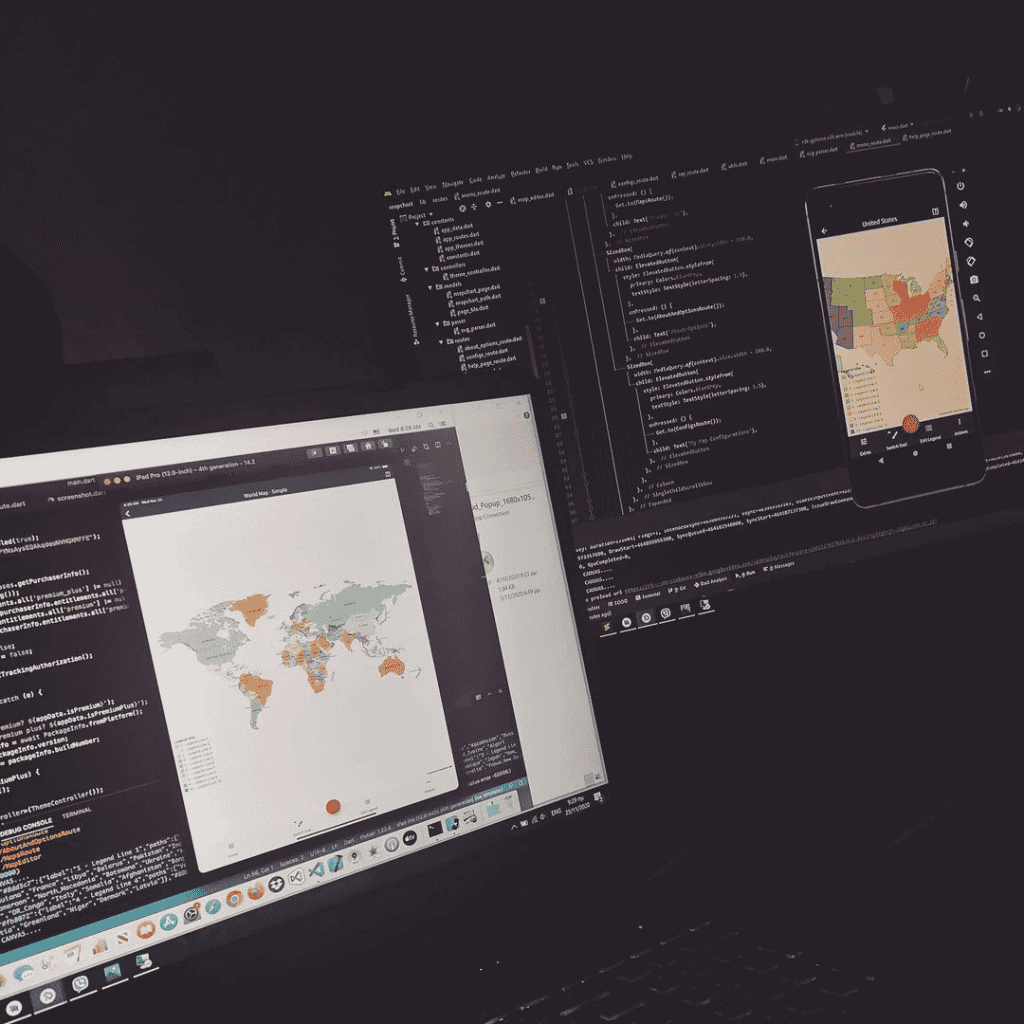 On my Windows PC, connected to MacInCloud and working on the app.