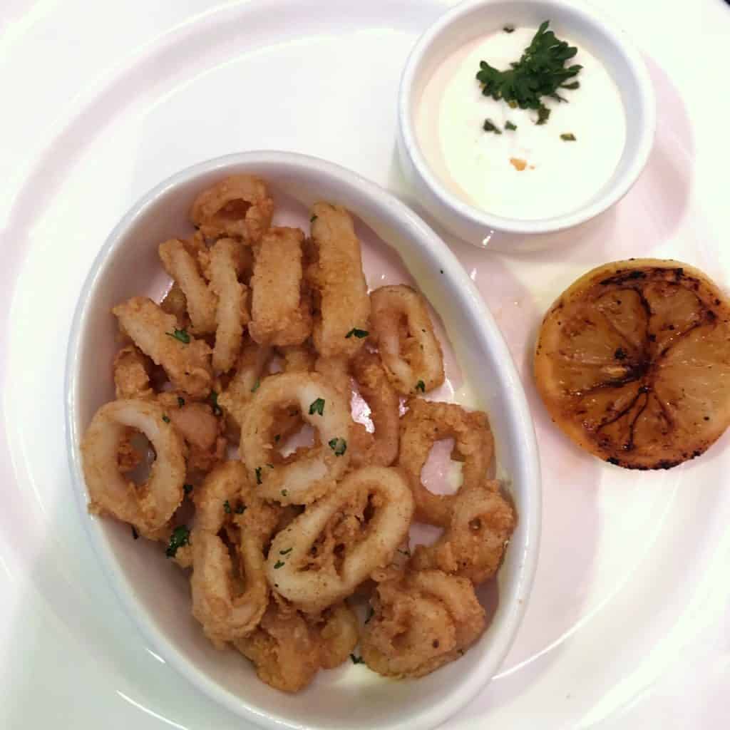 Fried Spiced Calamari from the Let the Magic Begin Menu Disney Magic Transatlantic cruise