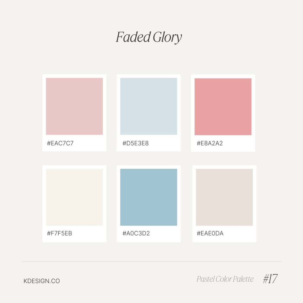 patriotic inspired color palette with muted red and blue and tan, faded glory