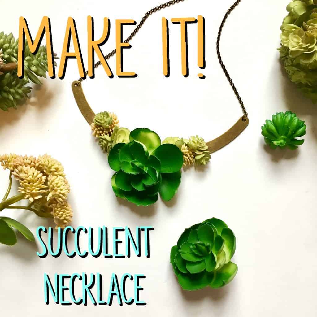 succulent necklace tutorial