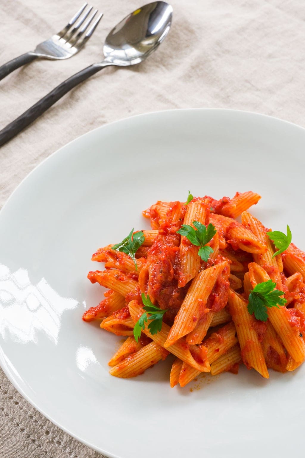 Penne all'Arrabbiata Recipe With a little thought put into the choice of ingredients and technique, this Penne all'Arrrabbiata can be an easy delightfully delicious meal.