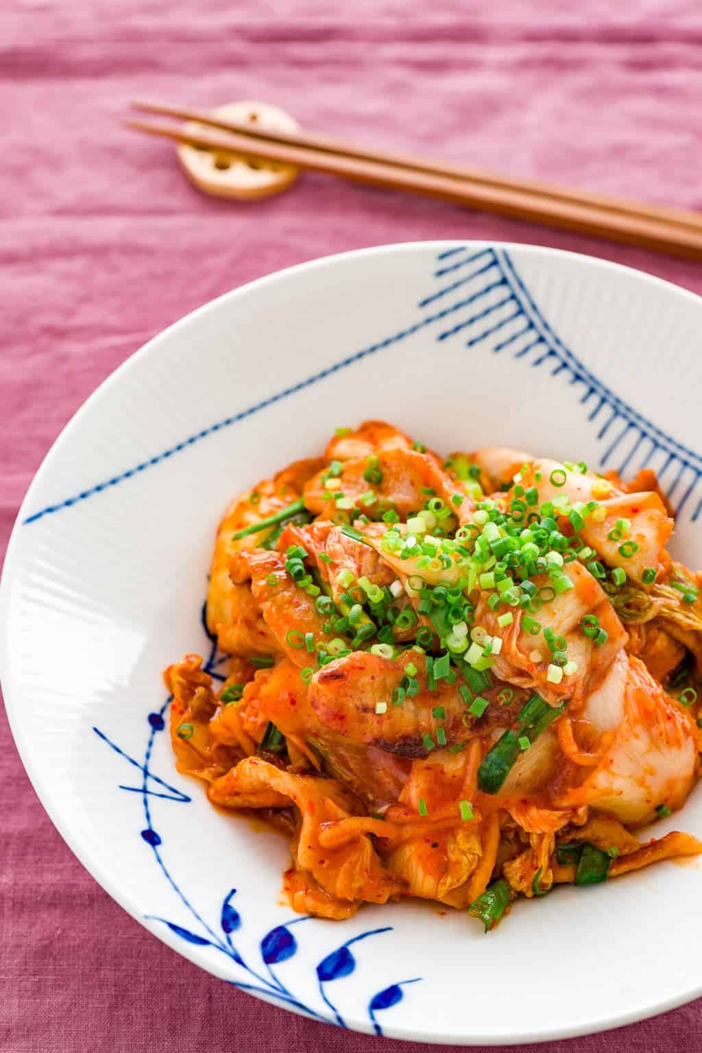 Buta Kimuchi Recipe Buta Kimuchi is milder Japanese version of the original Korean Jaeyook Bokkeum, with only a few simple ingredients it makes for a delicious quick weeknight dinner.