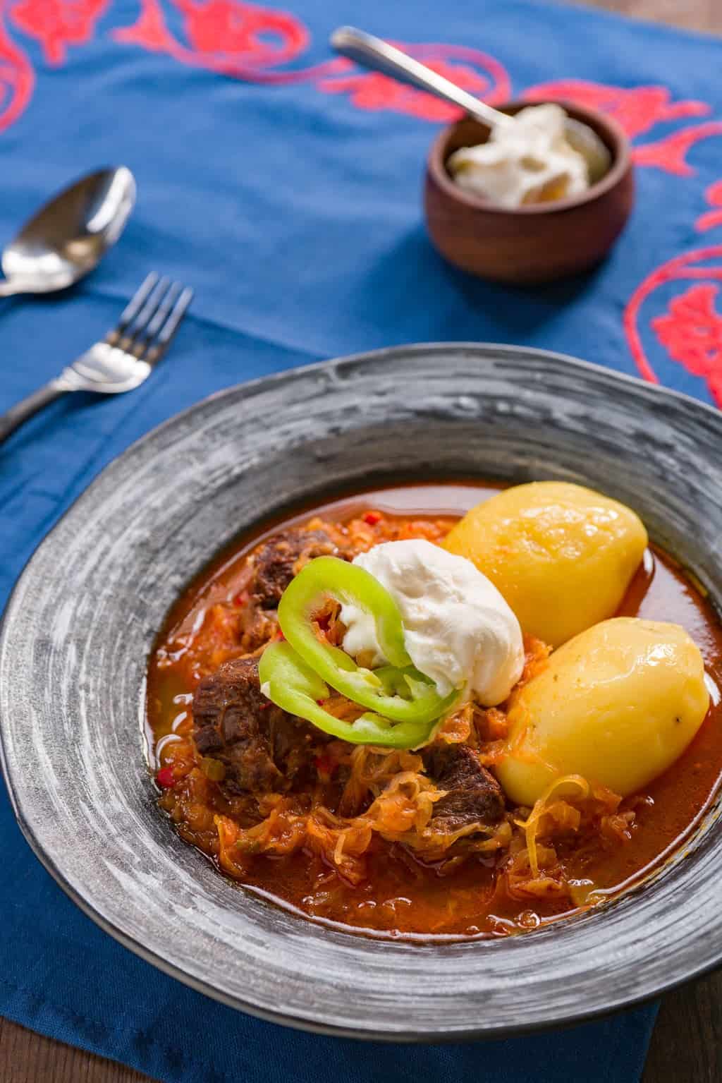 Sauerkraut Goulash (Csángó gulyás) Csángó gulyás is a wonderfully balanced Goulash in the style of the Csángó people, perfect for winter.