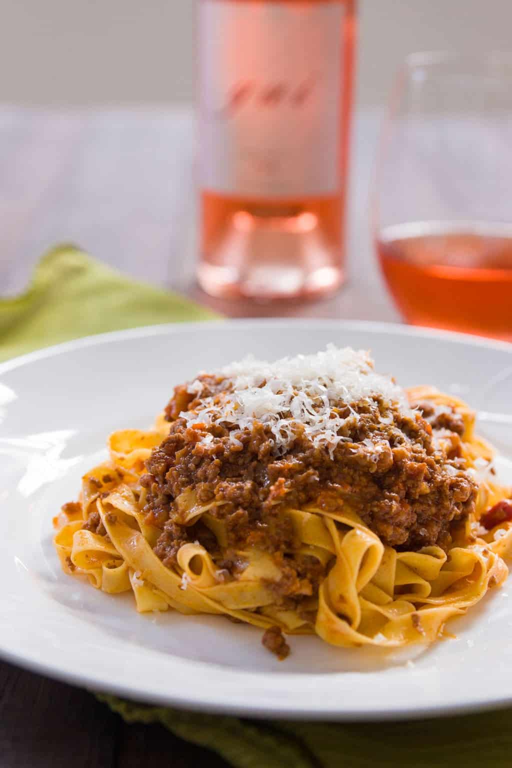 Ragu alla Bolognese Recipe Ragù Alla Bolognese is a delightful slow-cooked meat sauce from Bologna that goes beautifully with some tagliatelle. Slowly cooking a blend of beef and pork is the trick to an ultra flavorful Bolognese.