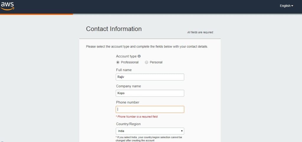 aws registration