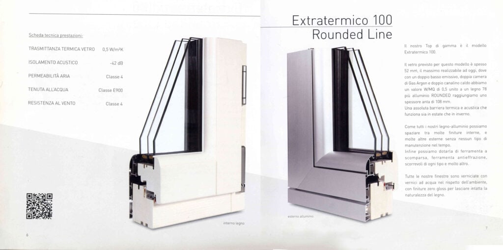 legno-alluminio extratermico 100 rounded