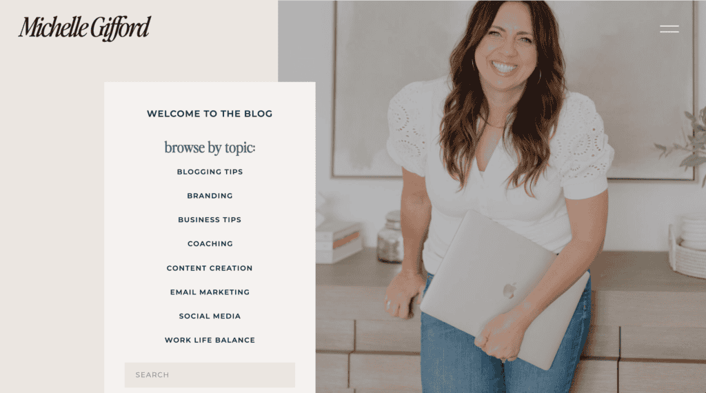 michelle gifford blog design