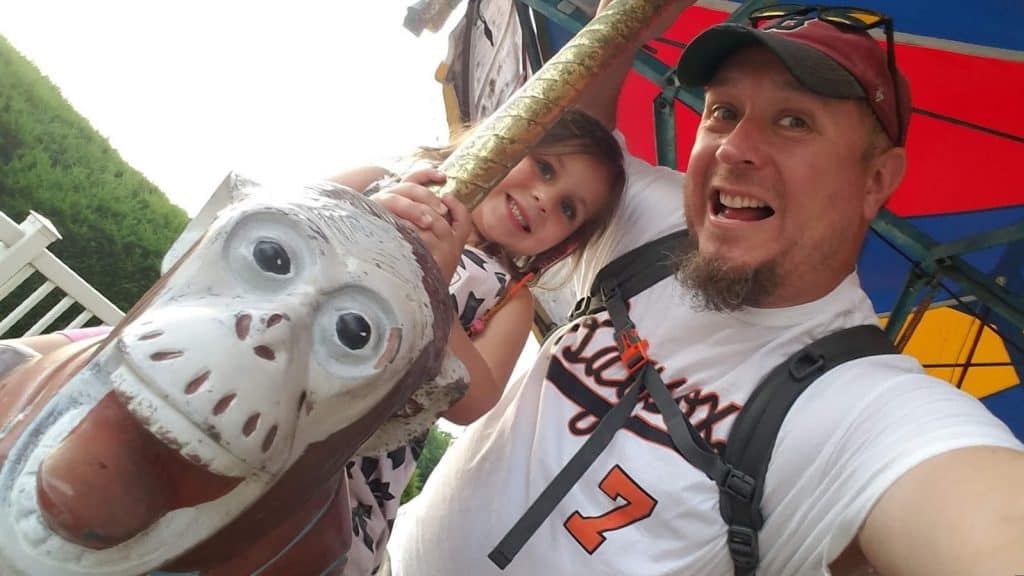 Image on the merry-go-round at the Baysox game.