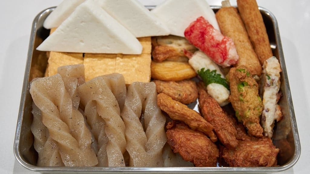 Sparerib Oden Recipe Various fishcakes, fried tofu, and konnyaku for oden.