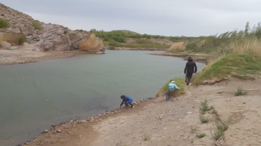 family hiking big bend boquillas canyon