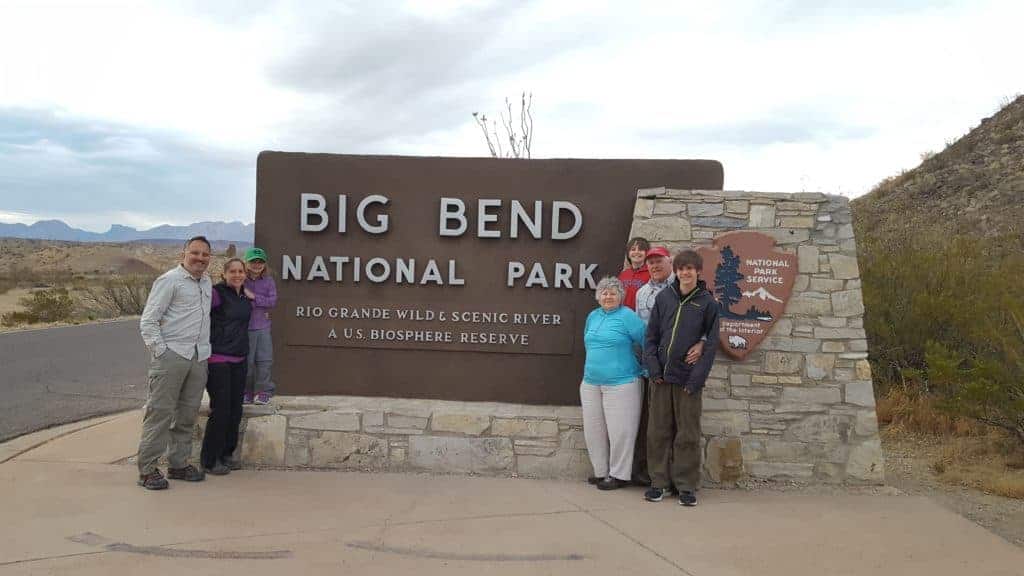 big bend national park family photo