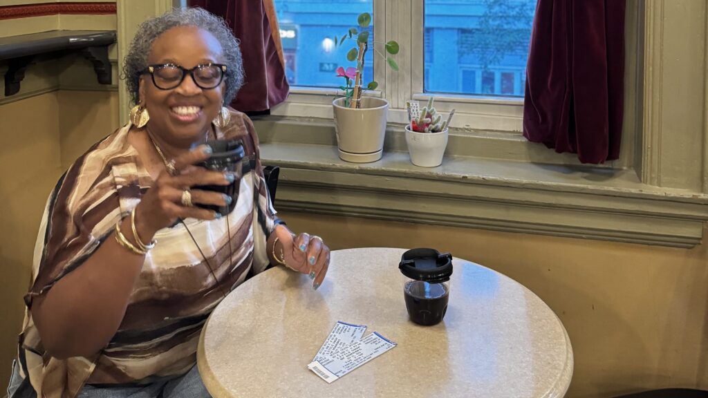 Elder Bernadine Atwell at Westside Theater for a performance of Little Shop of Horrors