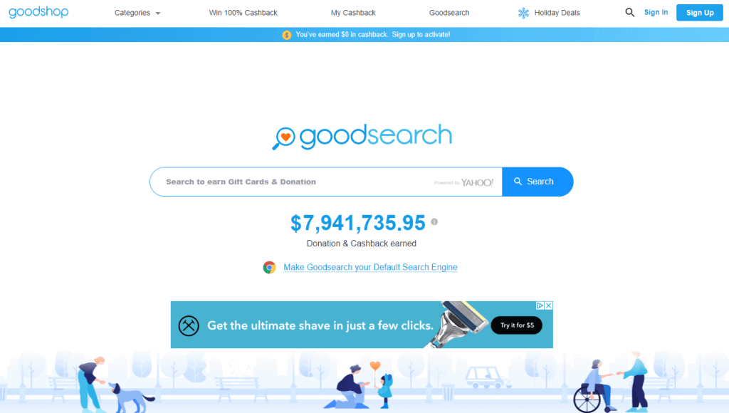 Goodshop website for savings when shopping online