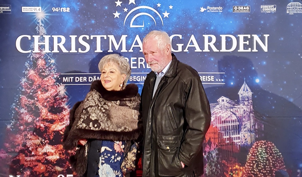 Eröffnung Weihnacntsgarten im Botanischen Garten Dagmar Frederic und Ehemann Klaus Lenk