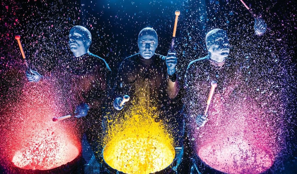 15 Jahre Blue Man Group im Stage Bluemax Theater am Potsdamer Platz in Berlin.