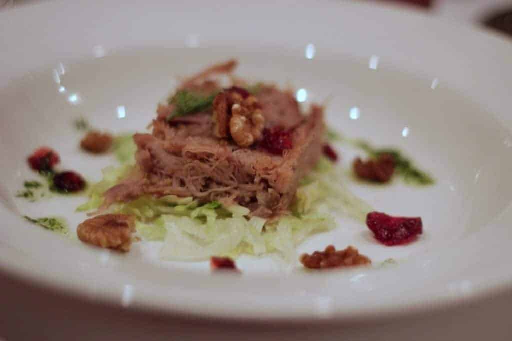 Duck Confit at Lumieres on the Disney Magic Westbound Transatlantic cruise