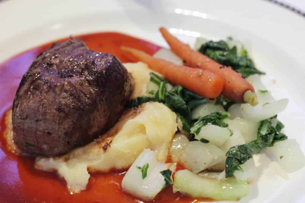 Ginger-Teriyaki dusted Angus Beef Tenderloin Animators Palate Disney Magic Transatlantic Cruise