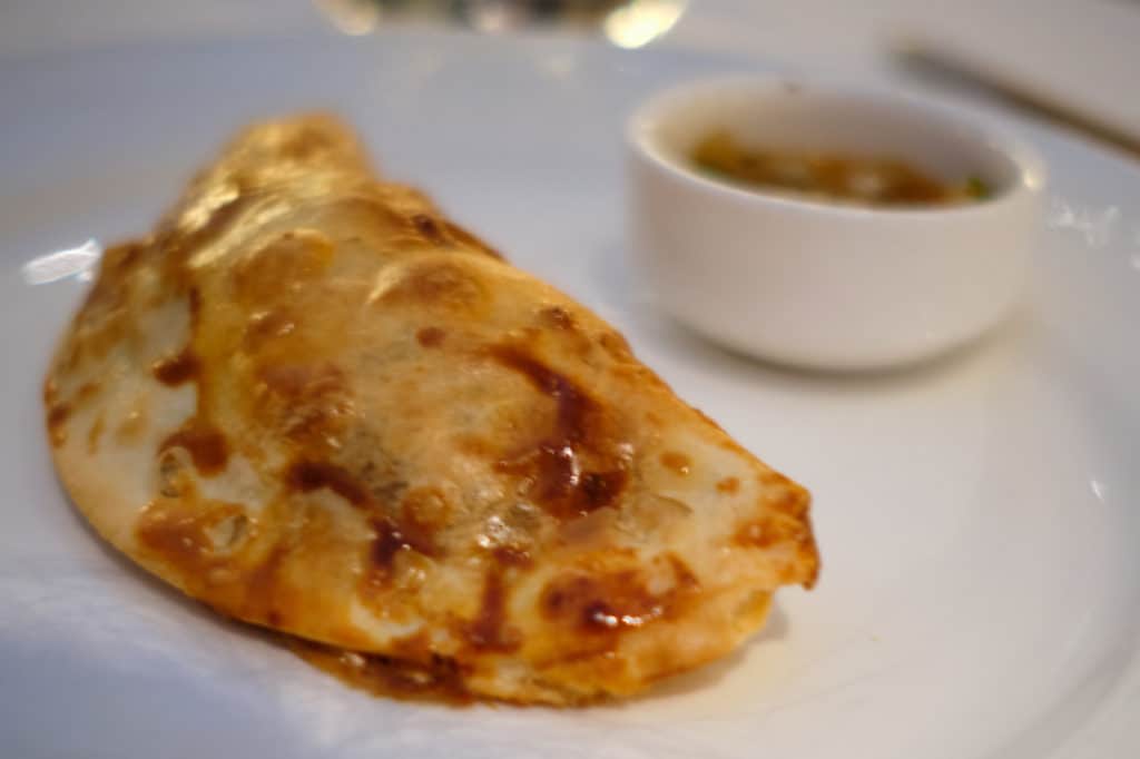 Beef Empanadas at Triton's Disney Wonder Lunch Port of San Juan Wonder to New Orleans