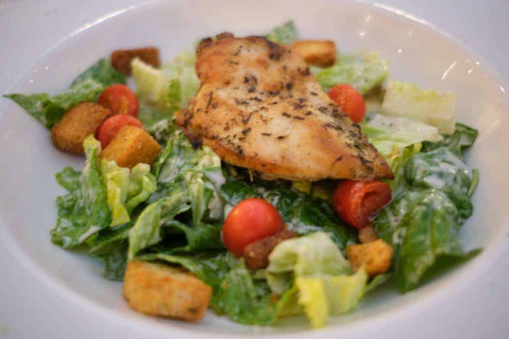 Chicken Caesar Salad at Triton's Disney Wonder Lunch