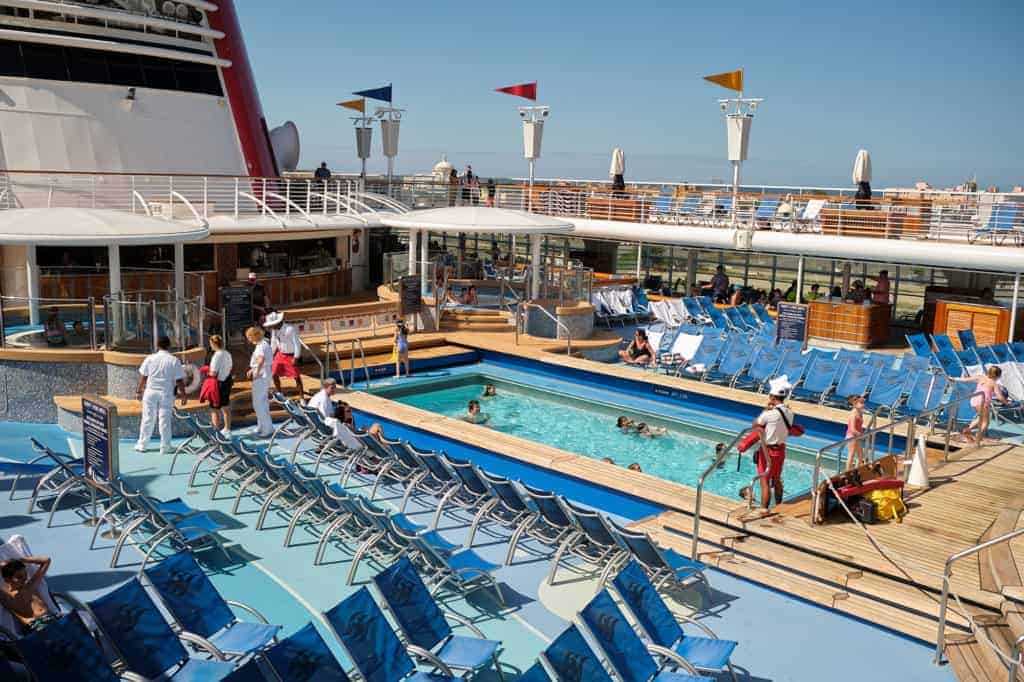 Pool Deck Disney Wonder San Juan to New Orleans