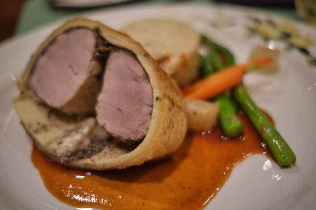 Pork Tenderloin Wellington at Tiana's Place the Disney Wonder