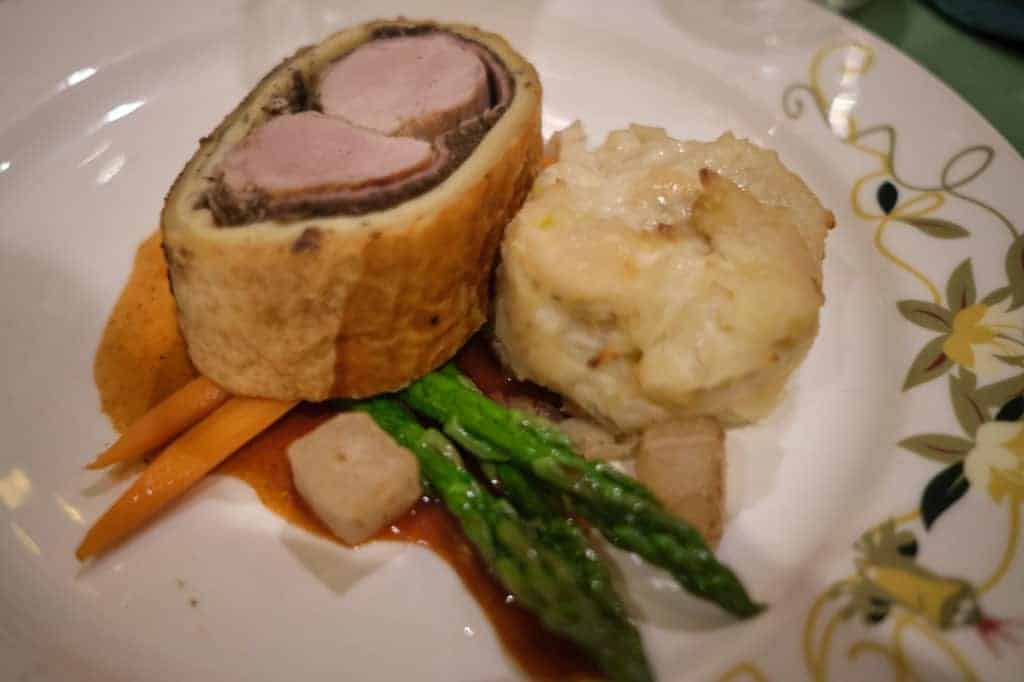 Pork Tenderloin Wellington at Tiana's Place the Disney Wonder