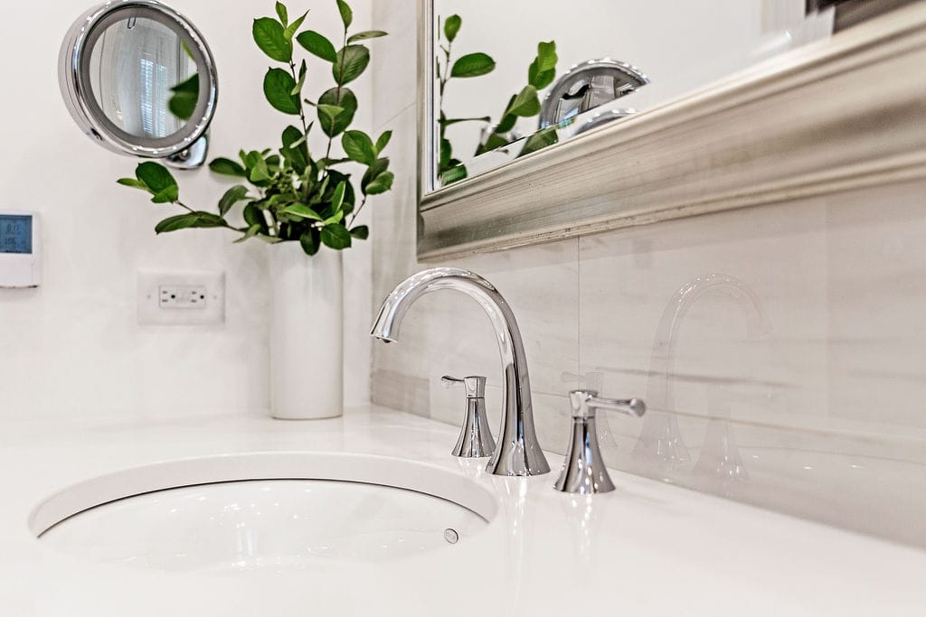 sink closeup on the vanity top