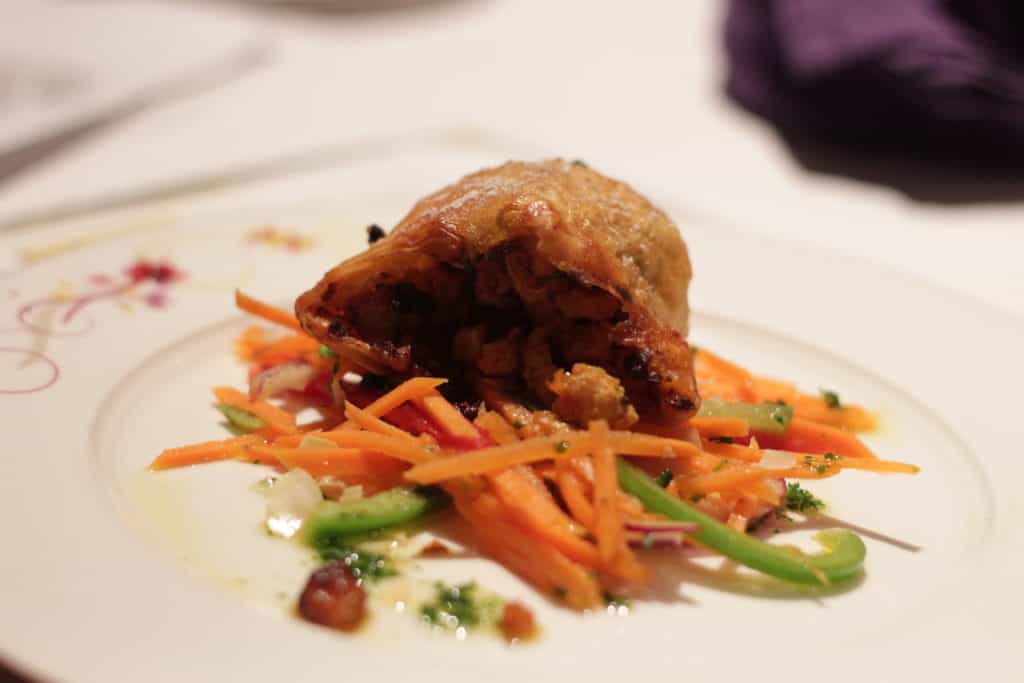 Chicken Bastela Rapunzel's Royal Table Seasons Menu Transatlantic Cruise Disney Magic