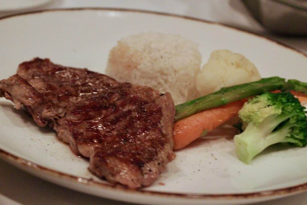 Disney Dream Transatlantic Animation Magic Menu Grilled Grain-fed Sirloin Steak