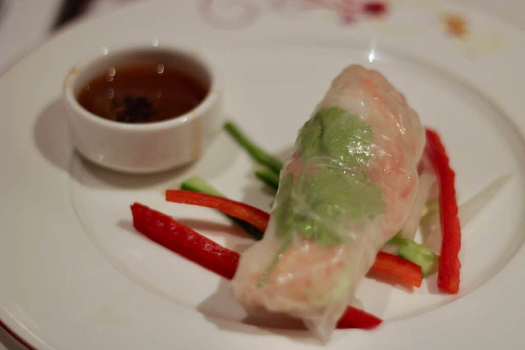 Disney Cruise World of Flavor Menu Vietnamese Spring Rolls