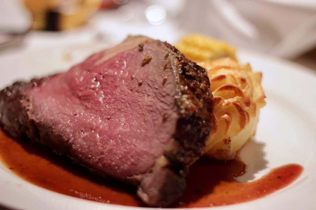 Disney Cruise World of Flavor Menu USA Prime Rib of Beef