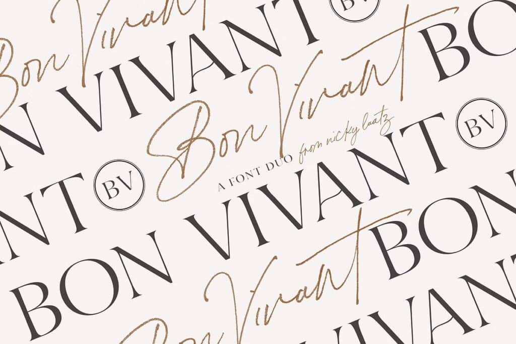 Bon Vivante Font Duo by Nicky Laatz