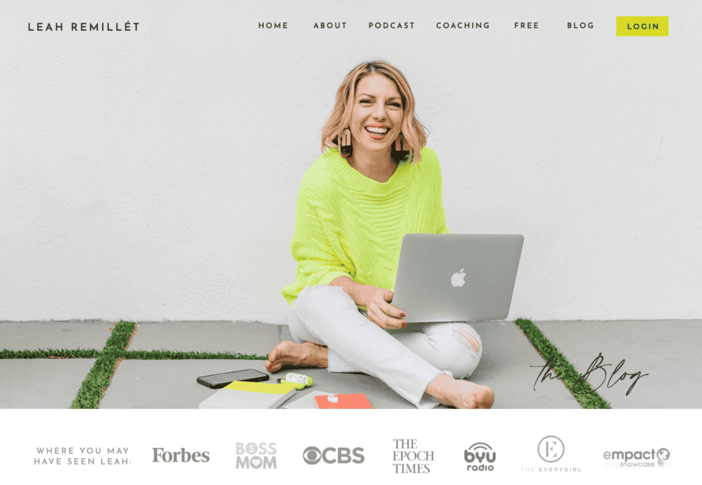 leah remillet blog design