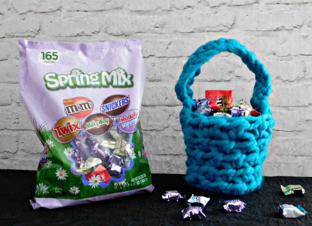 spring mix candy in easter basket