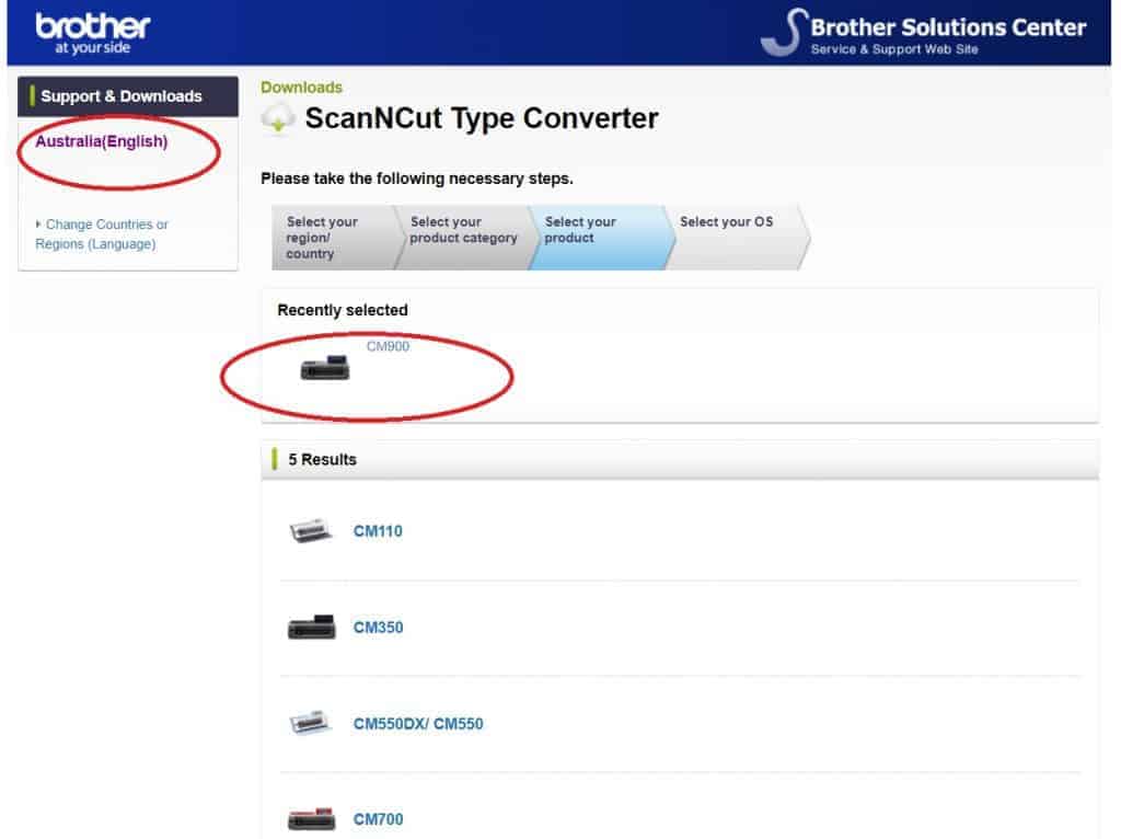 Brother Type Converter first page of download sequence