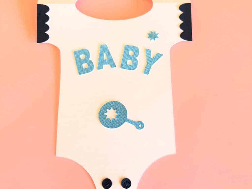 Completed baby romper card