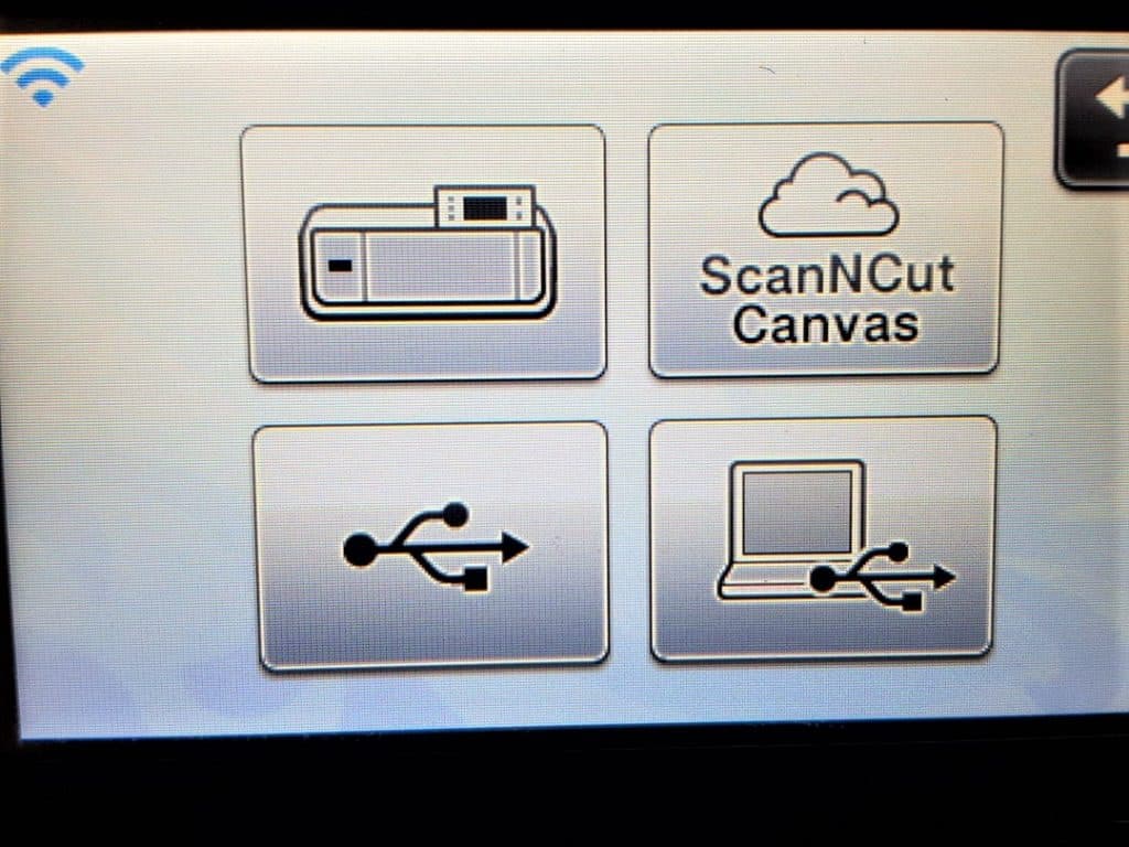 Scan N Cut screenshot showing how to save your design to your USB or Canvas Workspace in the post how to make a large envelope