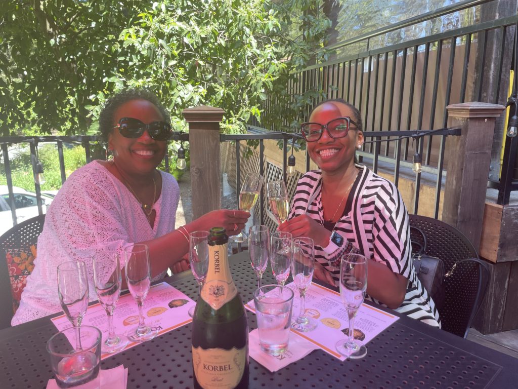 Mother Daughter at Korbel Tasting Rooms